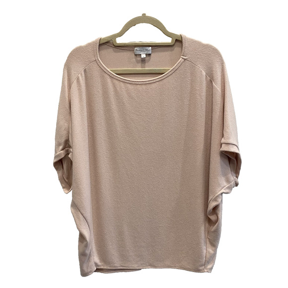 Michael Stars Shirt Womens Size Small Casual Pink Oversized Relaxed Basic Blouse - Picture 1 of 10